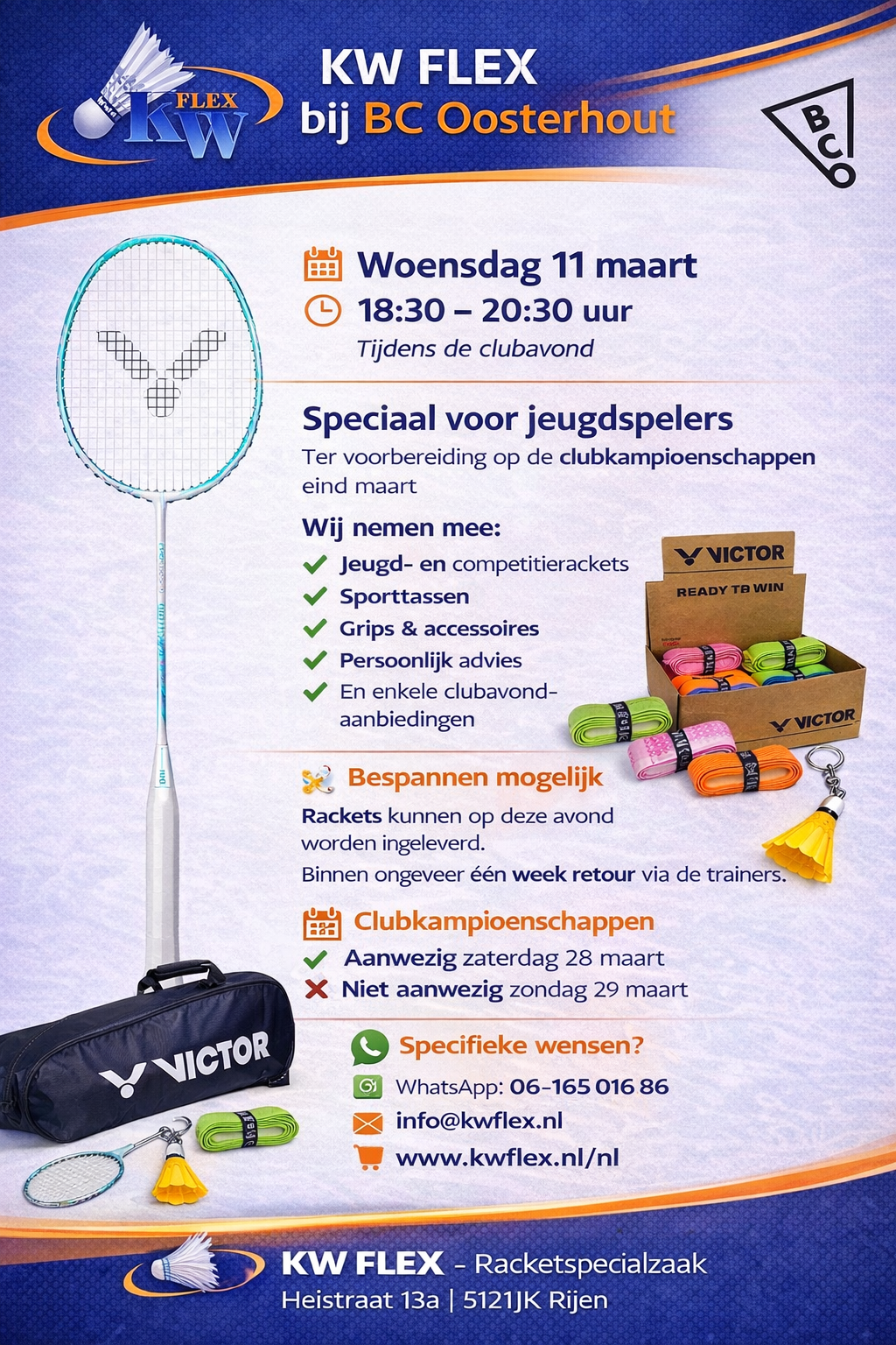 KW FLEX evenement bij BC Oosterhout   11 maart